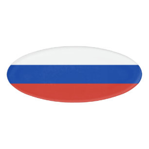 Etiqueta De Nombre Bandera de Rusia