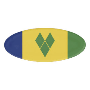 Etiqueta De Nombre Bandera de San Vicente y las Granadinas