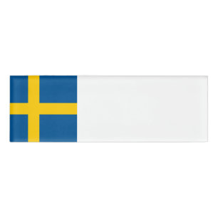 Etiqueta De Nombre Bandera de Suecia