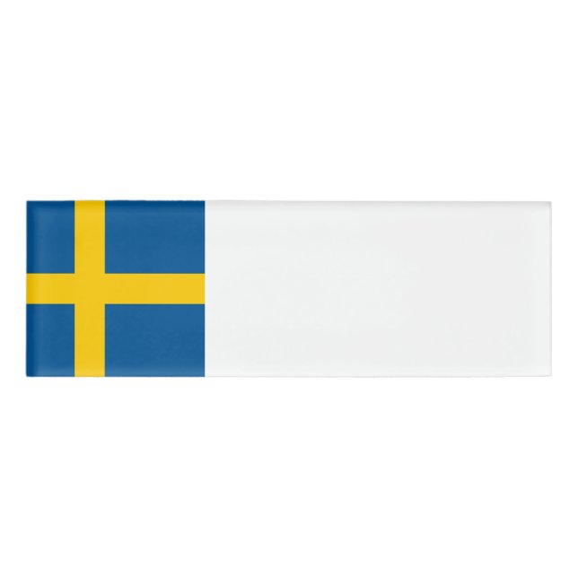 Etiqueta De Nombre Bandera de Suecia (Anverso)