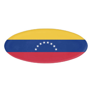 Etiqueta De Nombre Bandera de Venezuela