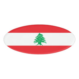 Etiqueta De Nombre Bandera del Líbano