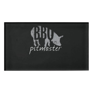 Etiqueta De Nombre BBQ BBQ Pitmaster Pig Grill Grill Fars Day