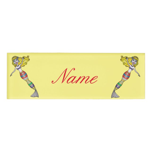 Etiqueta De Nombre Blona crema de lona fina Thunder_Cove (Anverso)