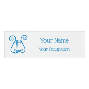 Etiqueta De Nombre Blue Lyre
