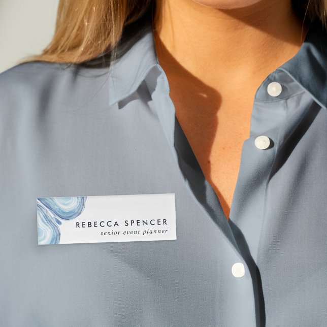 Etiqueta De Nombre Blue Wave Geode (Subido por el creador)