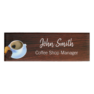 Etiqueta De Nombre Café Copa Cookie Heart Shaped Foam Coffee Shop