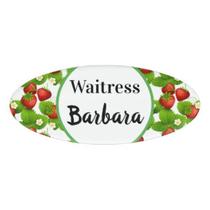 Etiqueta De Nombre Camarera personalizada