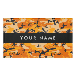 Etiqueta De Nombre Camo naranja, Camuflaje, Militar, Ejército