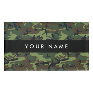 Etiqueta De Nombre Camo Verde, Camuflaje, Militar, Ejército