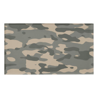 Etiqueta De Nombre Camuflaje gris