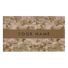 Etiqueta De Nombre Canales de camuflaje del desierto, tu nombre, pers