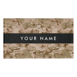 Etiqueta De Nombre Canales de camuflaje del desierto, tu nombre, pers