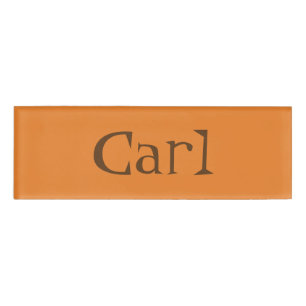 Etiqueta de nombre Carl