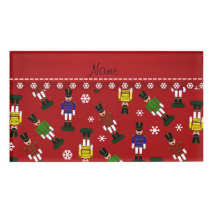Etiqueta De Nombre Cascanueces rojos conocidos personalizados