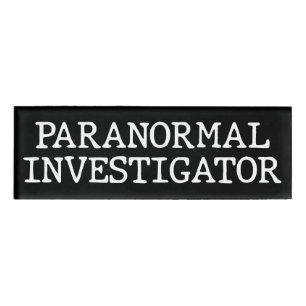 Etiqueta De Nombre Caza de fantasma paranormal EVP
