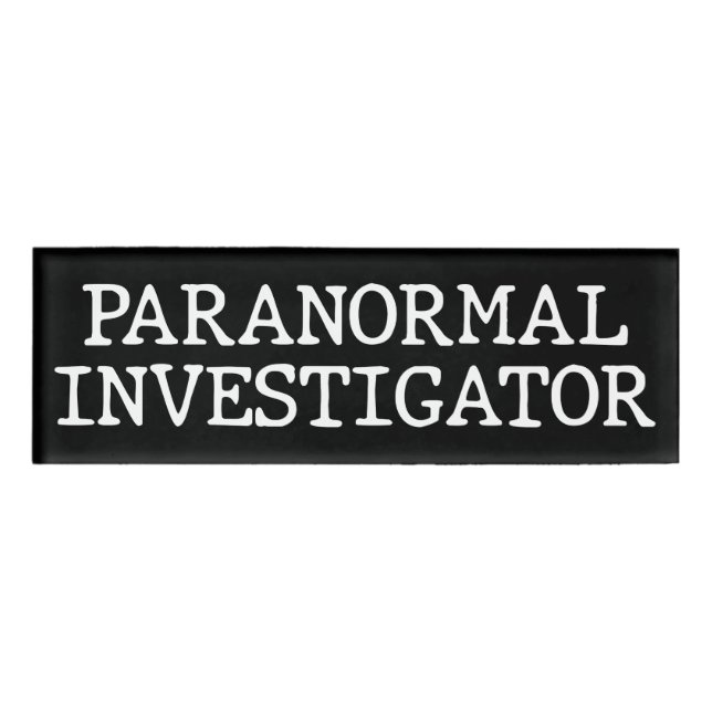 Etiqueta De Nombre Caza de fantasma paranormal EVP (Anverso)
