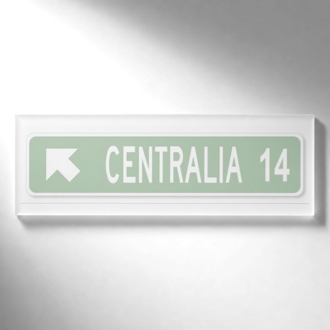 Etiqueta De Nombre Centralia PA (Anverso)