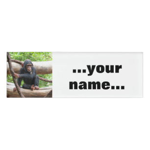 Etiqueta De Nombre Chimpanzee 001