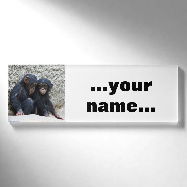 Etiqueta De Nombre Chimpanzee 022 (Anverso)