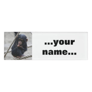 Etiqueta De Nombre Chimpanzee 030