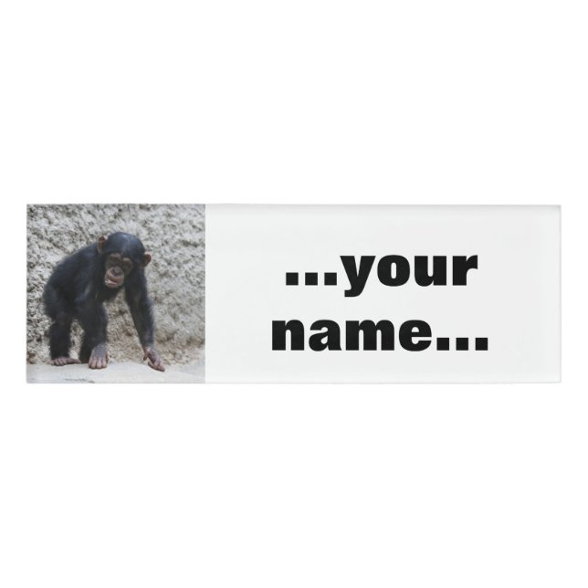 Etiqueta De Nombre Chimpanzee 031 (Anverso)