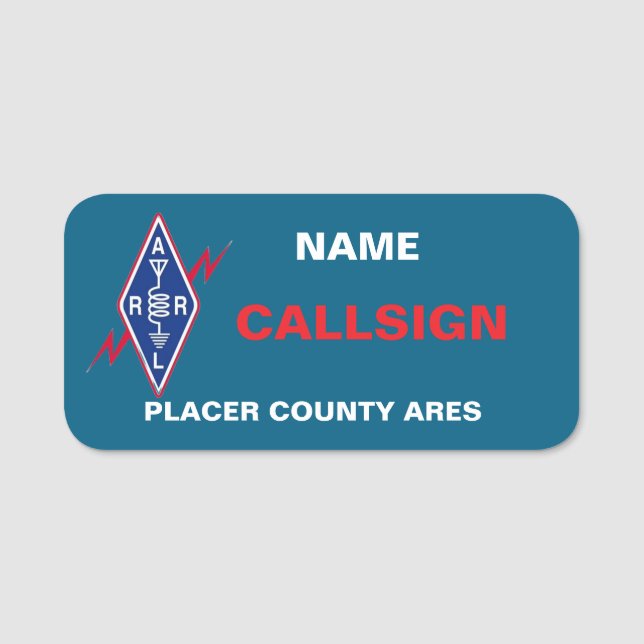 Etiqueta de nombre clásica (Anverso)