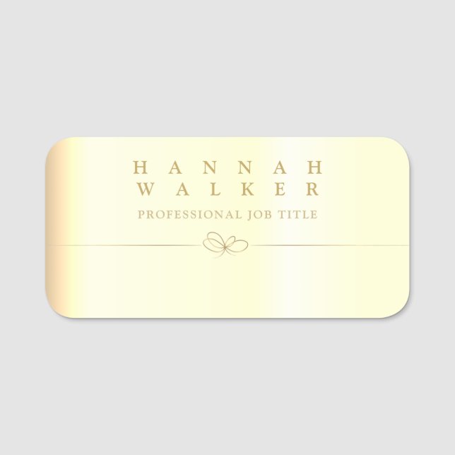 Etiqueta de nombre clásica (Anverso)