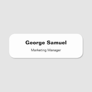 Etiqueta de nombre clásico de empleado de empresa 