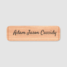 Etiqueta de nombre clásico de estilo Woody