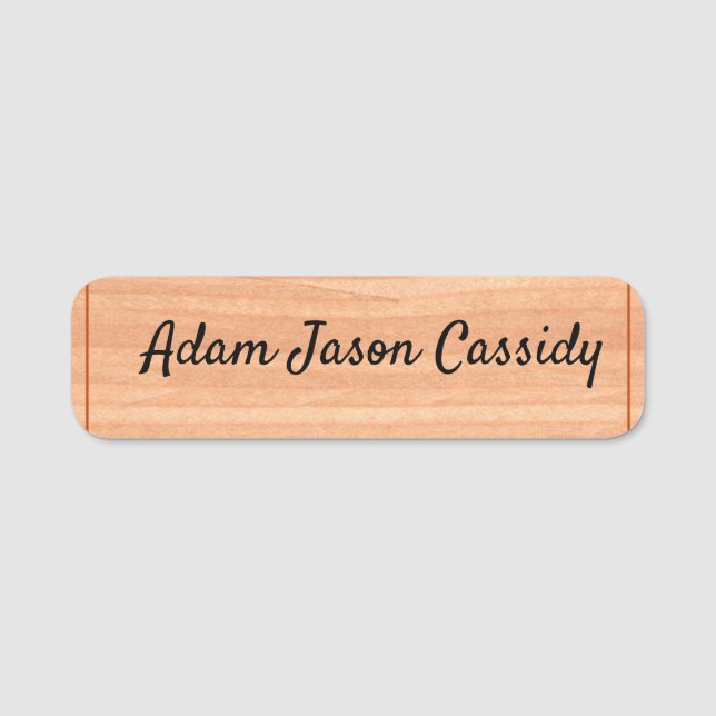 Etiqueta de nombre clásico de estilo Woody (Anverso)