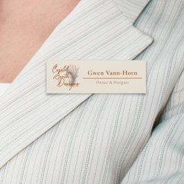 Etiqueta de nombre clásico del logotipo del Person