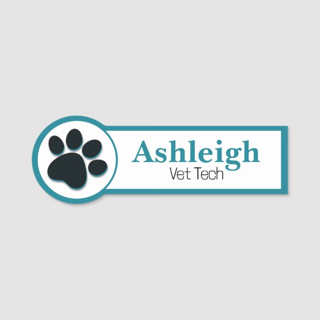 Etiqueta de nombre comercial de mascota (Anverso)