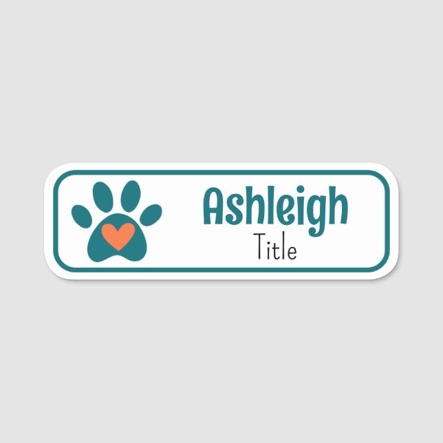 Etiqueta de nombre comercial de mascota (Anverso)