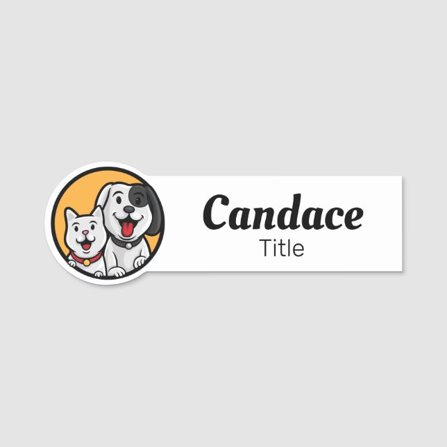 Etiqueta de nombre comercial de mascota (Anverso)