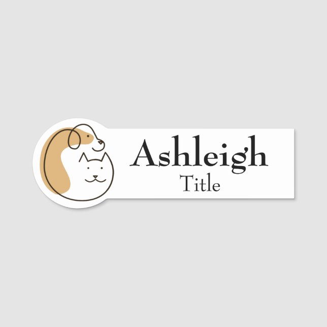 Etiqueta de nombre comercial de mascota (Anverso)