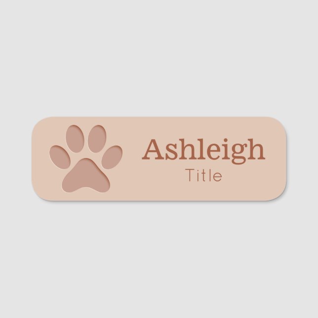 Etiqueta de nombre comercial de mascota (Anverso)