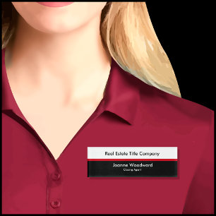 Etiqueta De Nombre Compañía de títulos inmobiliarios