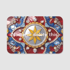 Etiqueta de nombre con Colores de Colombia