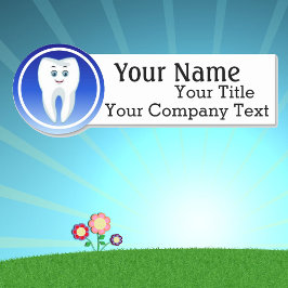 Etiqueta de nombre con logotipo dental dental Pers