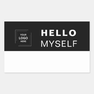 Etiqueta de nombre con logotipo personalizado para