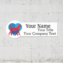Etiqueta de nombre con logotipo veterinario Person
