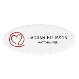 Etiqueta De Nombre correo electrónico para usted - diseño del corazón