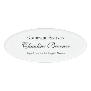 Etiqueta De Nombre Crafter conocido oval adaptable de la insignia de