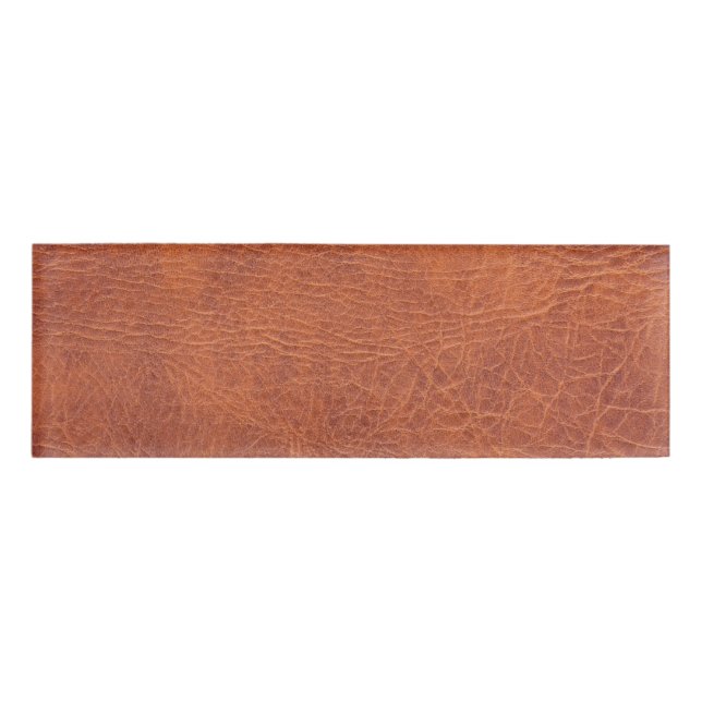 Etiqueta De Nombre Cuero de Brown (Anverso)