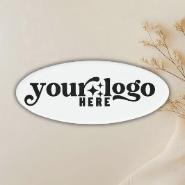Etiqueta De Nombre Custom Company Logo Business Oval Badge Tag
