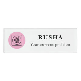 Etiqueta De Nombre Custom Employee Logo Identity Tag nametags
