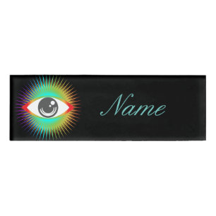 Etiqueta De Nombre Cute Alien Eye Thunder_Cove