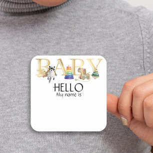Etiqueta de nombre de Baby Shower