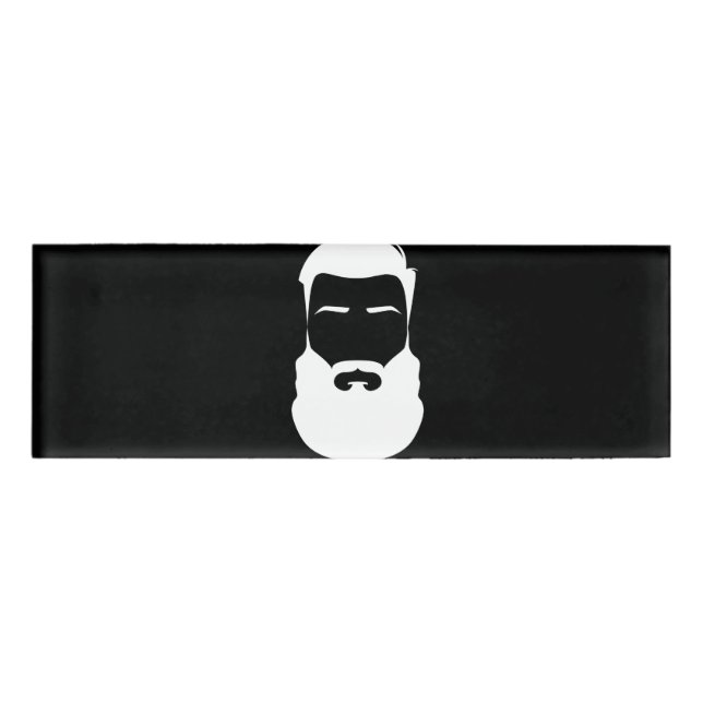 Etiqueta de nombre de barba blanca (Anverso)